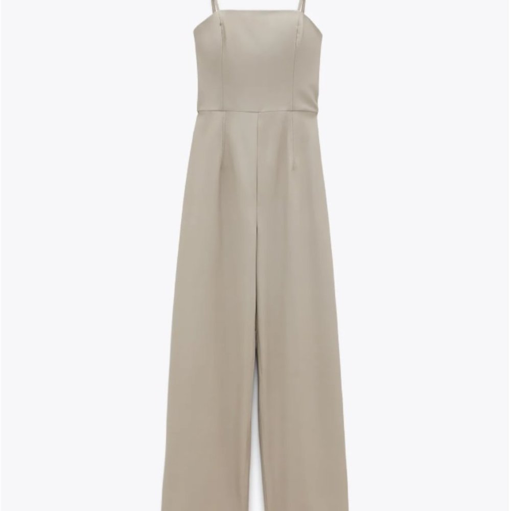 Zara Vegan Leather Long Jumpsuit - Picture 3 of 5